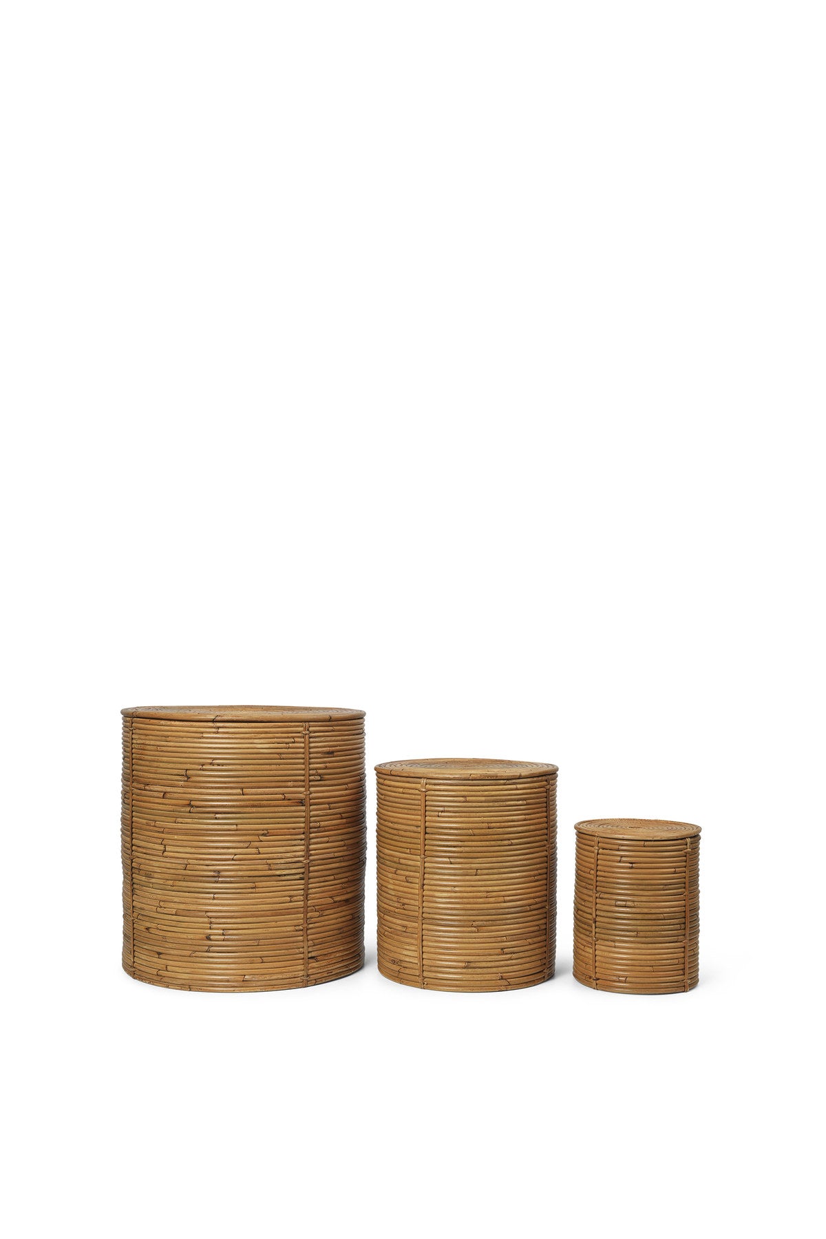 Column Wäschekorb 3er Set in Natur präsentiert im Onlineshop von KAQTU Design AG. Wäschekorb ist von Ferm Living