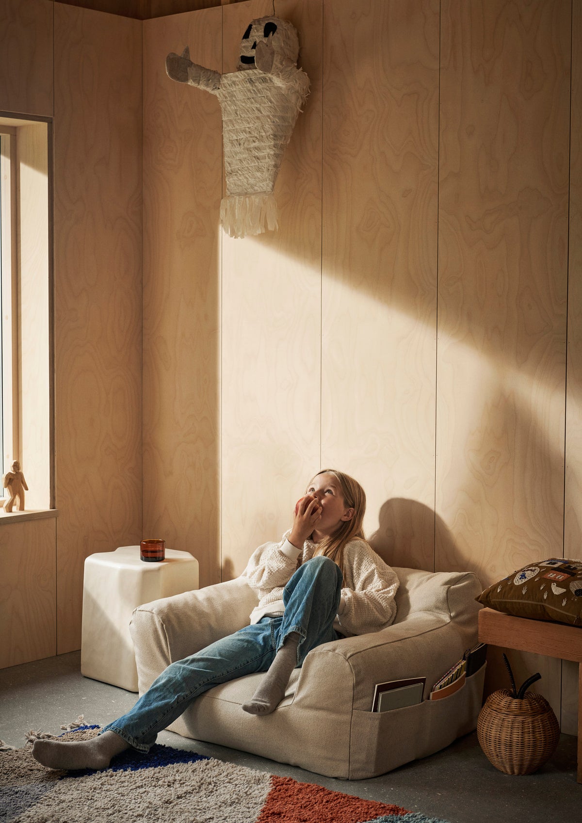 Billow Sitzsack in Off-White präsentiert im Onlineshop von KAQTU Design AG. Sitzsack ist von Ferm Living