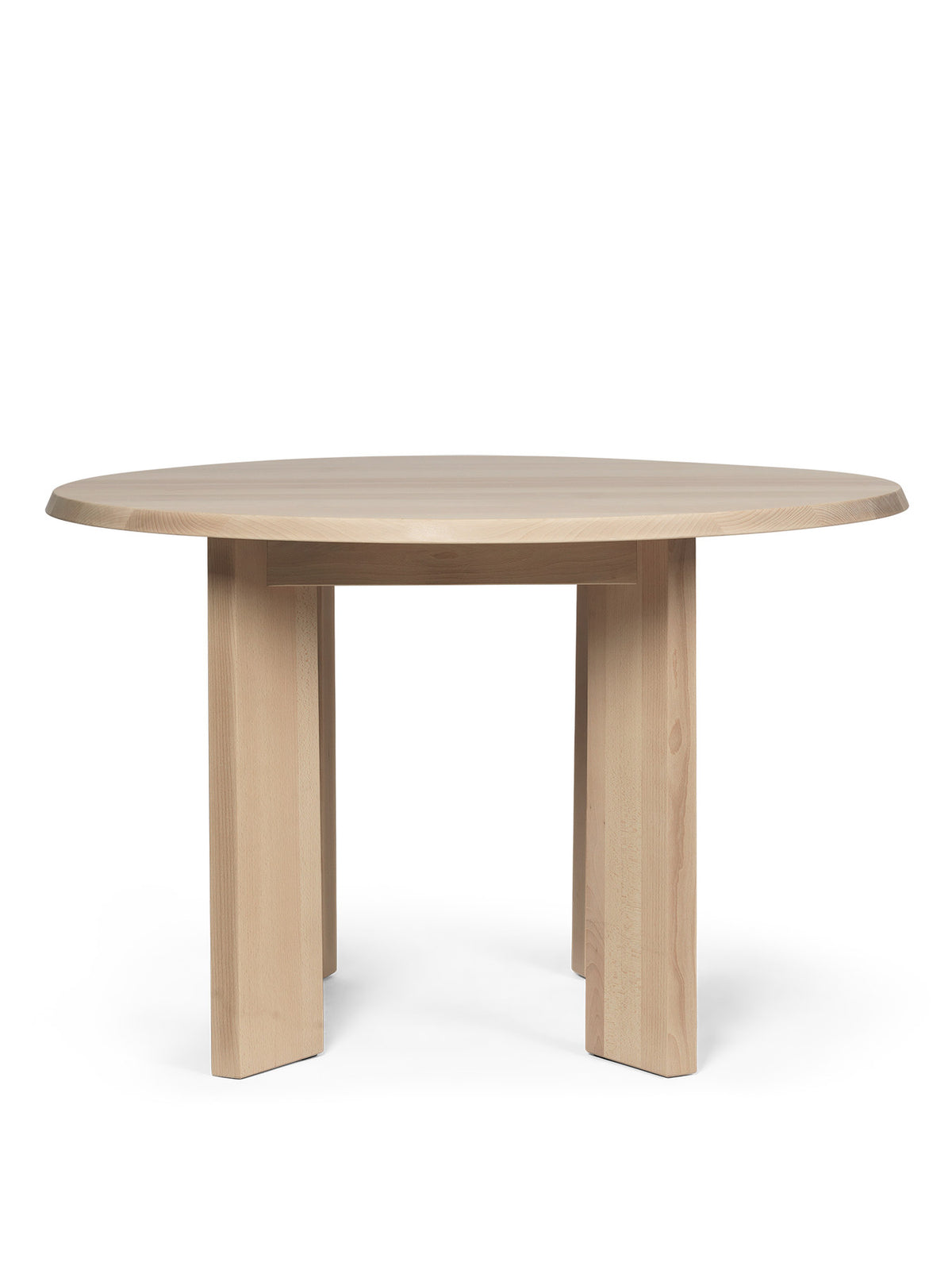 Esstisch Tarn - 115 von Ferm Living aus massiver, geölter Buche in Dark Stained Beech, mit abgeschrägter Kante und vier breiten Beinen.