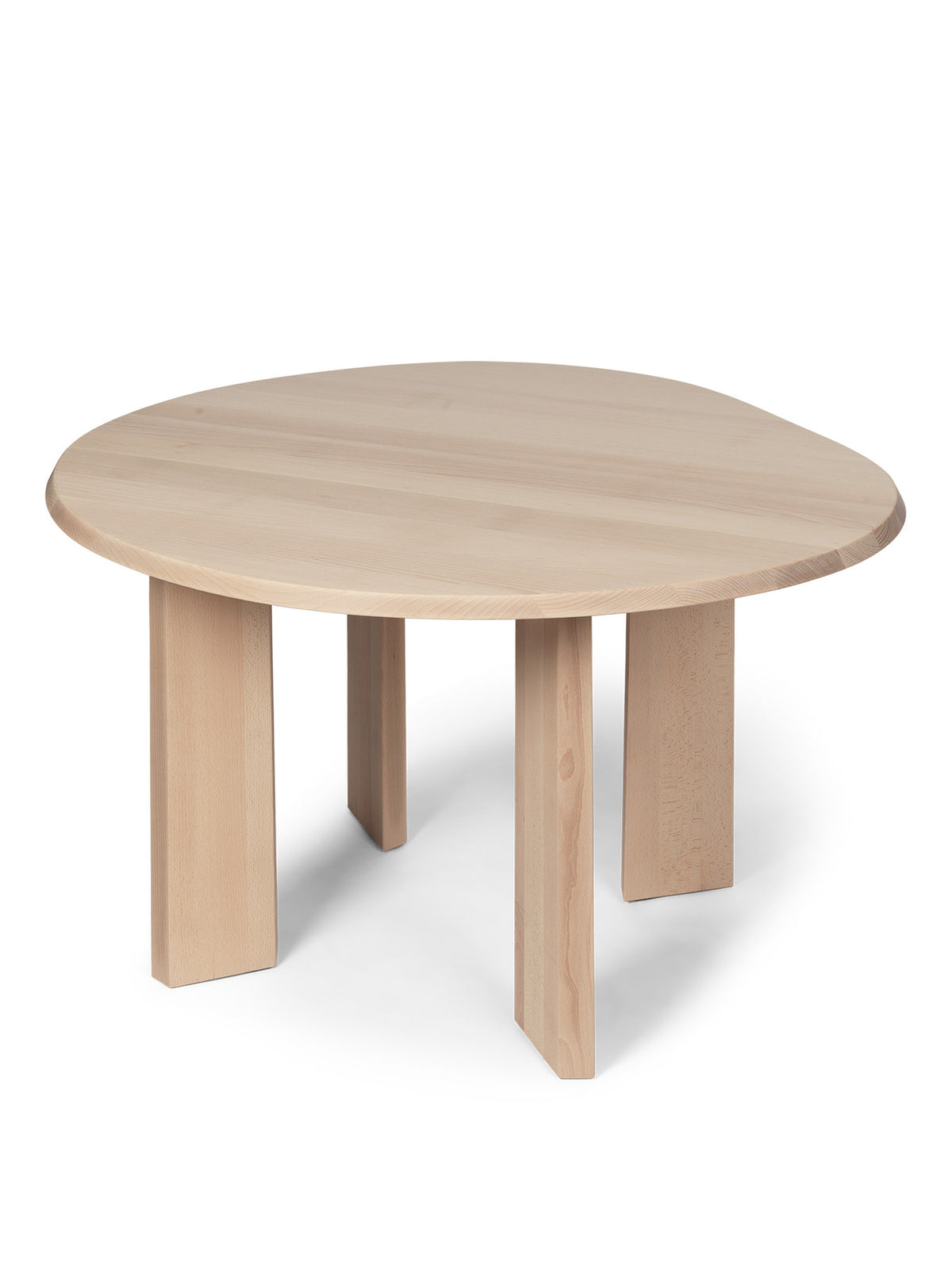 Esstisch Tarn - 115 von Ferm Living aus massiver, geölter Buche in Dark Stained Beech, mit abgeschrägter Kante und vier breiten Beinen.