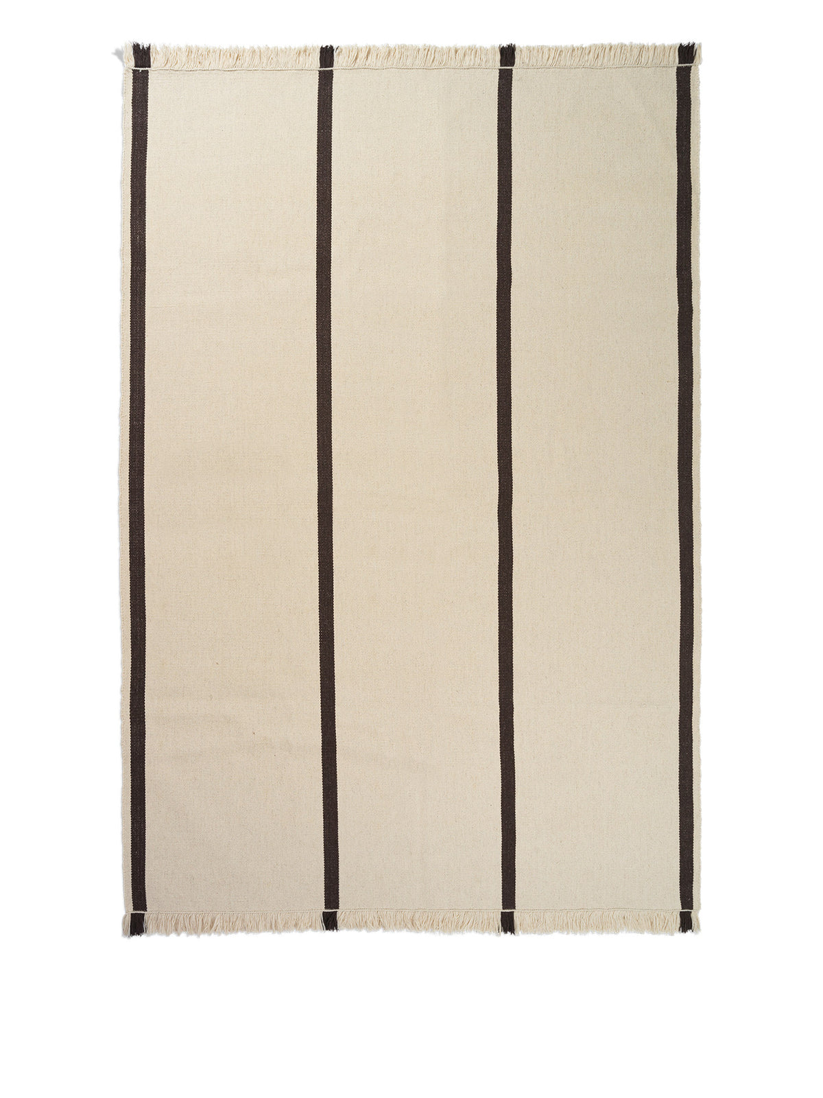 Calm Kelim Teppich 200 x 300 in Offwhite/Coffee präsentiert im Onlineshop von KAQTU Design AG. Teppich ist von Ferm Living
