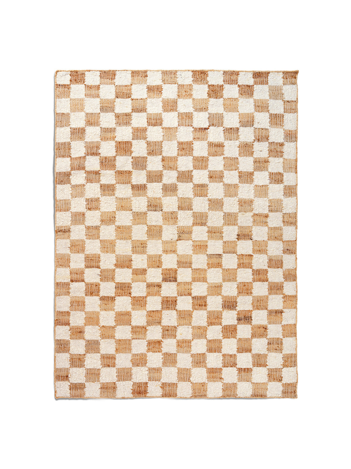 Check Wool Jute Teppich 140 x 200 in Offwhite/Natur präsentiert im Onlineshop von KAQTU Design AG. Teppich ist von Ferm Living