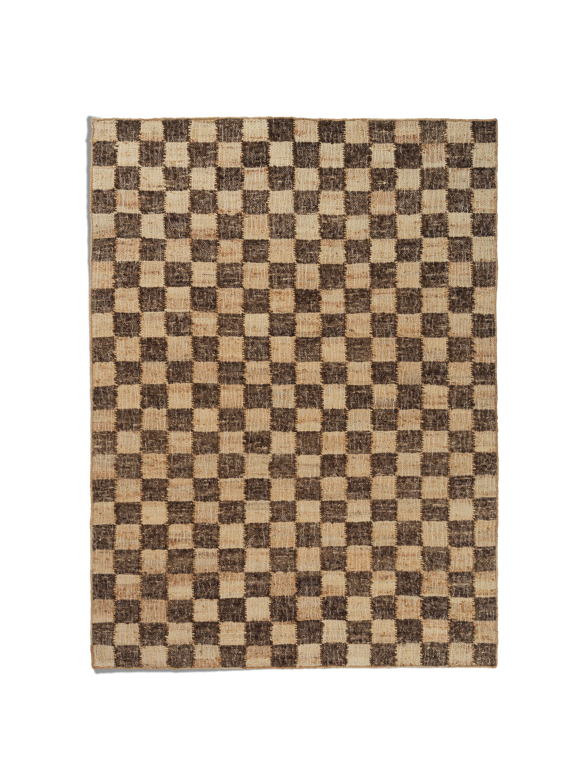 Check Wool Jute Teppich 140 x 200 in Coffee/Natural präsentiert im Onlineshop von KAQTU Design AG. Teppich ist von Ferm Living