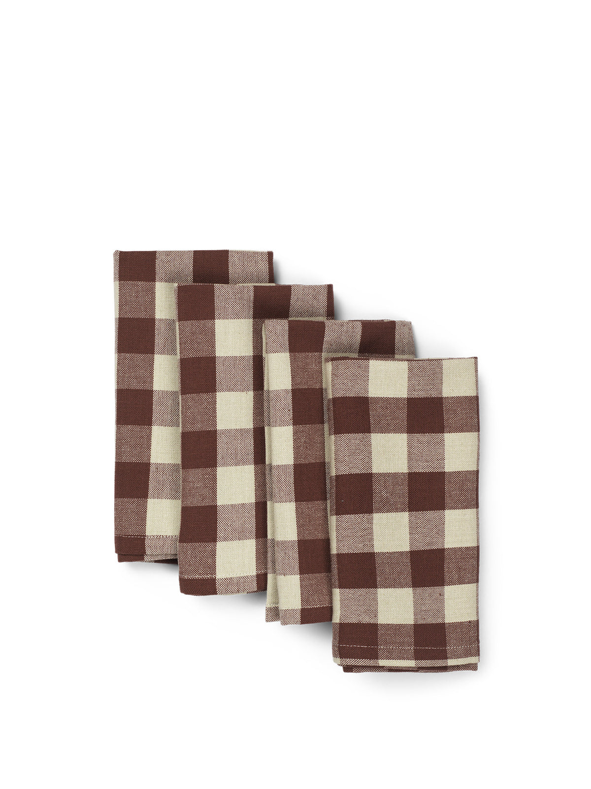 Bothy Check Napkins Set of 4 in Cinnamon/Grey Gre präsentiert im Onlineshop von KAQTU Design AG. Servietten ist von Ferm Living