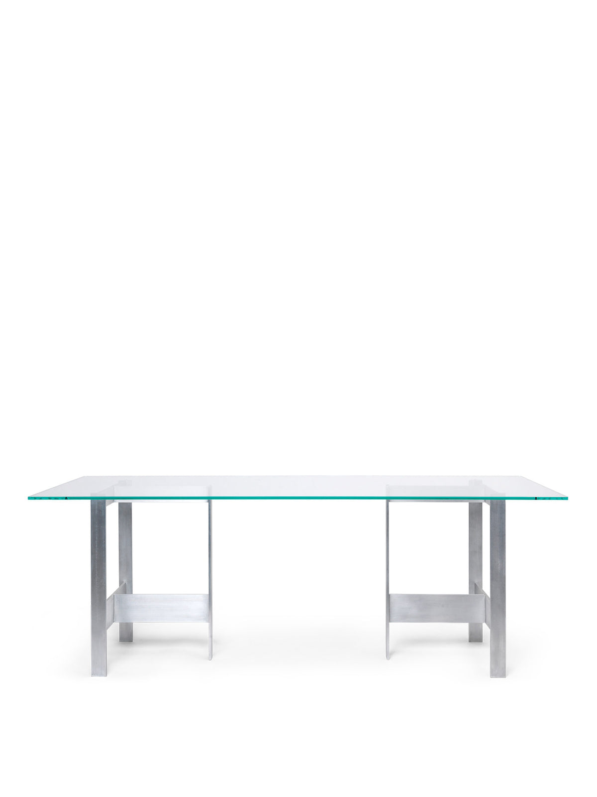 Lager Esstisch 90 x 200 in Glass/Aluminium präsentiert im Onlineshop von KAQTU Design AG. Esstisch ist von Ferm Living