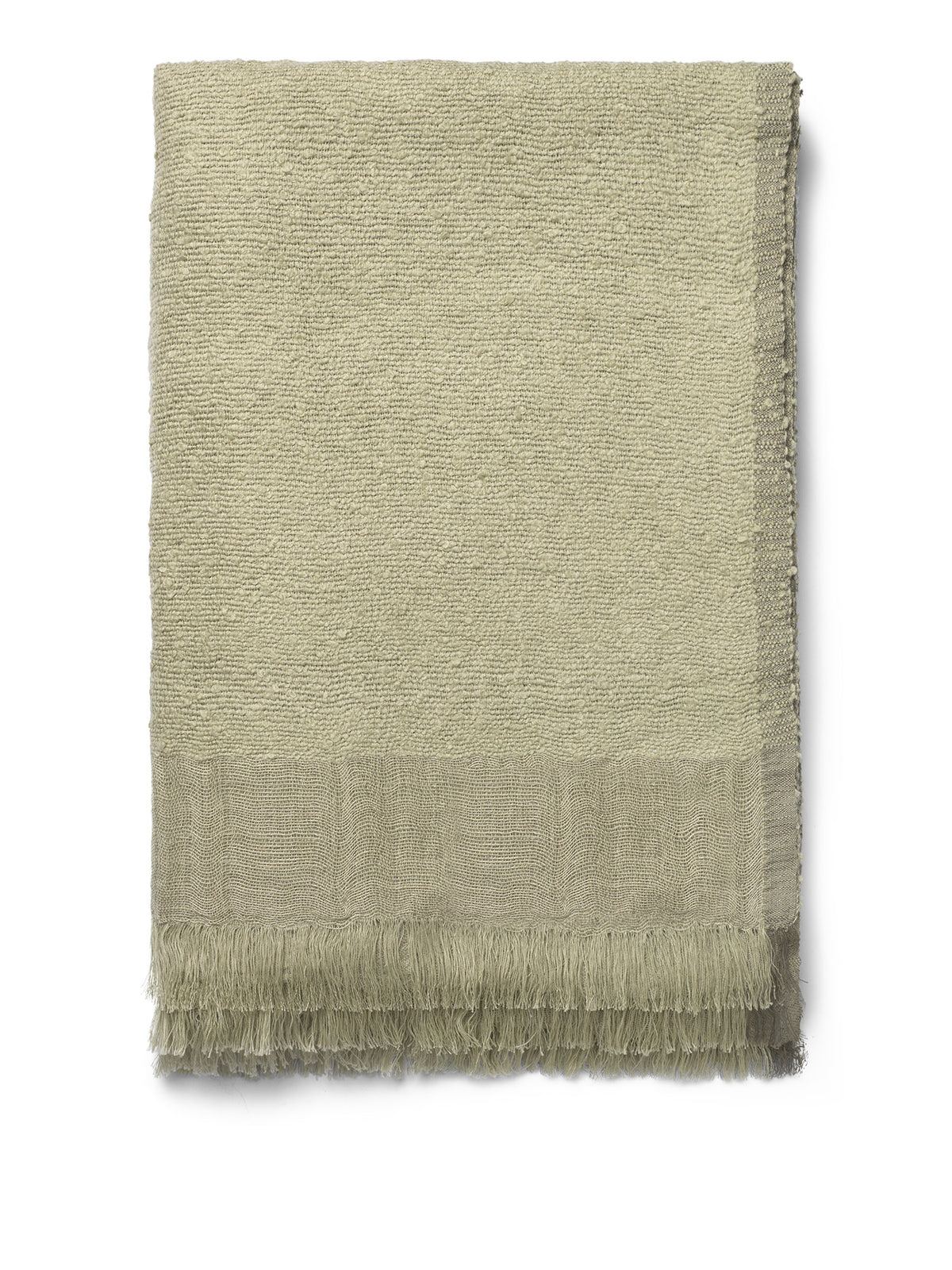Handgewebte Wolldecke Weaver Throw Decke mit unregelmässiger Oberfläche und feinem Fransenrand