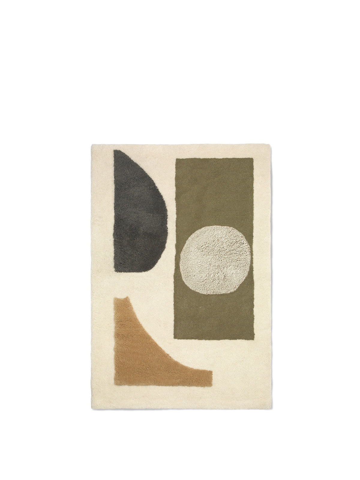 Bloco Tufted Teppich Large in Green/Offwhite präsentiert im Onlineshop von KAQTU Design AG. Teppich ist von Ferm Living