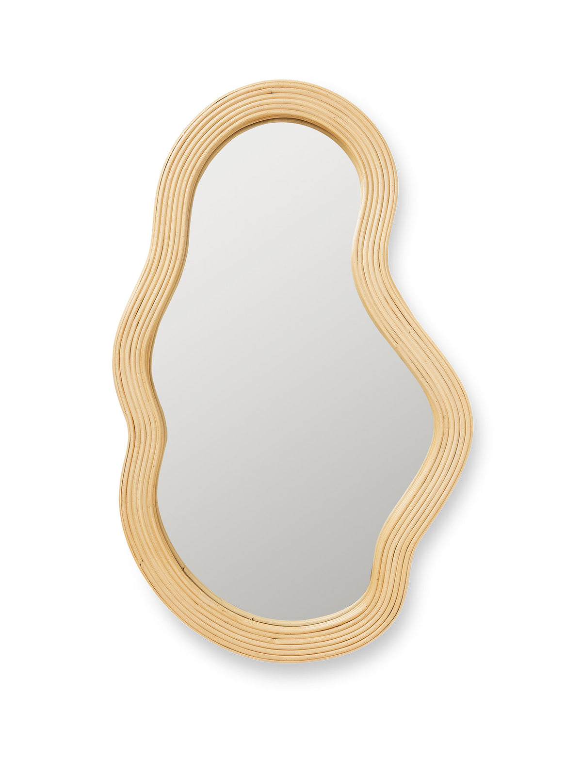 Pond Mirror Medium in Rattan präsentiert im Onlineshop von KAQTU Design AG. Wandspiegel ist von Ferm Living