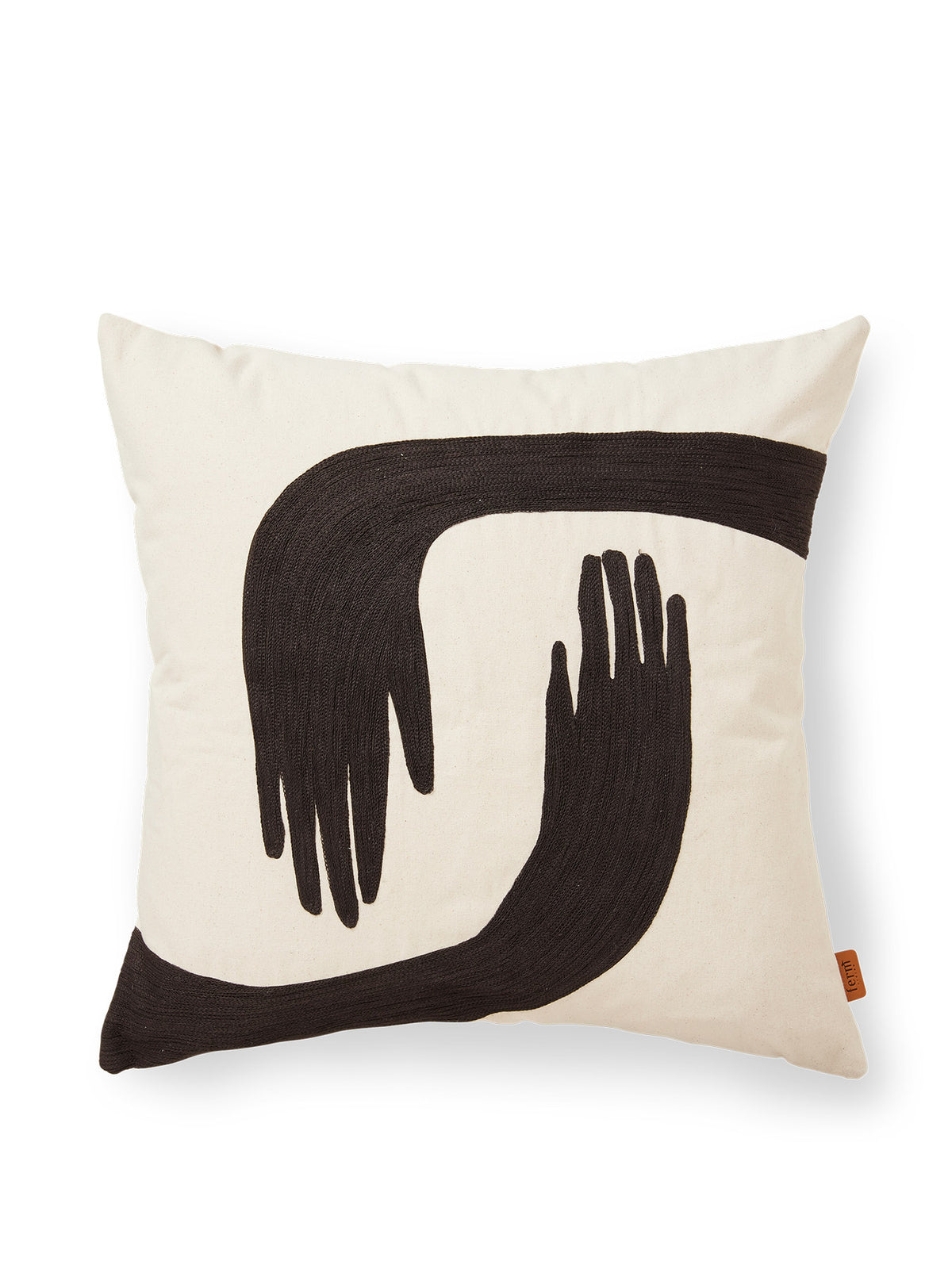 Pose Kissen Cover in Coffee/Undyed präsentiert im Onlineshop von KAQTU Design AG. Deko Kissenbezug ist von Ferm Living