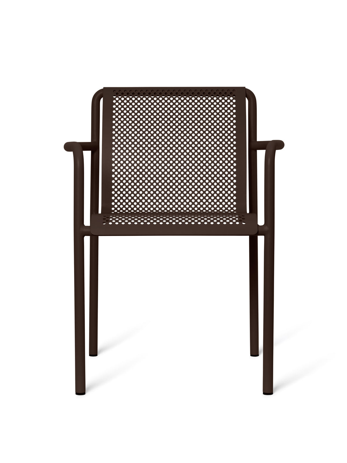 Dapple Stuhl mit Armlehnen in Dunkle Schokolade präsentiert im Onlineshop von KAQTU Design AG. Gartenstuhl mit Armlehnen ist von Ferm Living