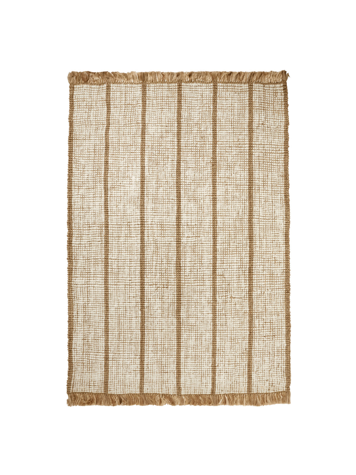 Athen Stripes Teppich 170 x 240 in Natürlich/Cremeweiss präsentiert im Onlineshop von KAQTU Design AG. Teppich ist von Ferm Living