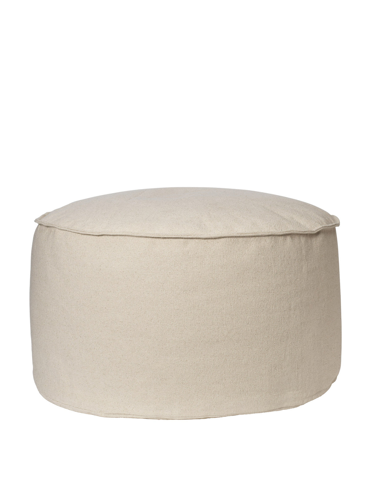 Aun Cotton Pouf Ø80 in Cremeweiss präsentiert im Onlineshop von KAQTU Design AG. Pouf ist von Ferm Living