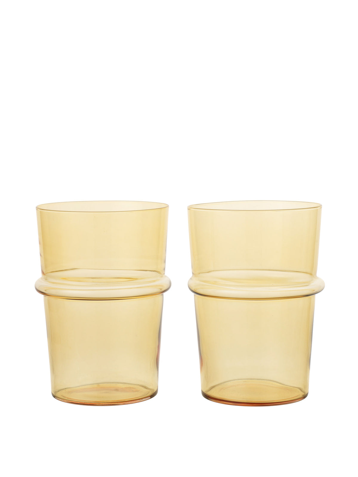 Boya Gläser High Set aus 2 in Gelb präsentiert im Onlineshop von KAQTU Design AG. Glas ist von Ferm Living