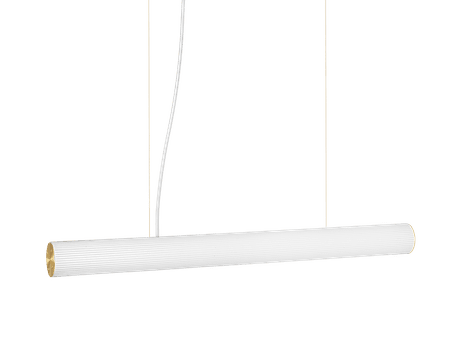 Vuelta Pendellampe II 100  in White/Brass präsentiert im Onlineshop von KAQTU Design AG. Pendelleuchte ist von Ferm Living