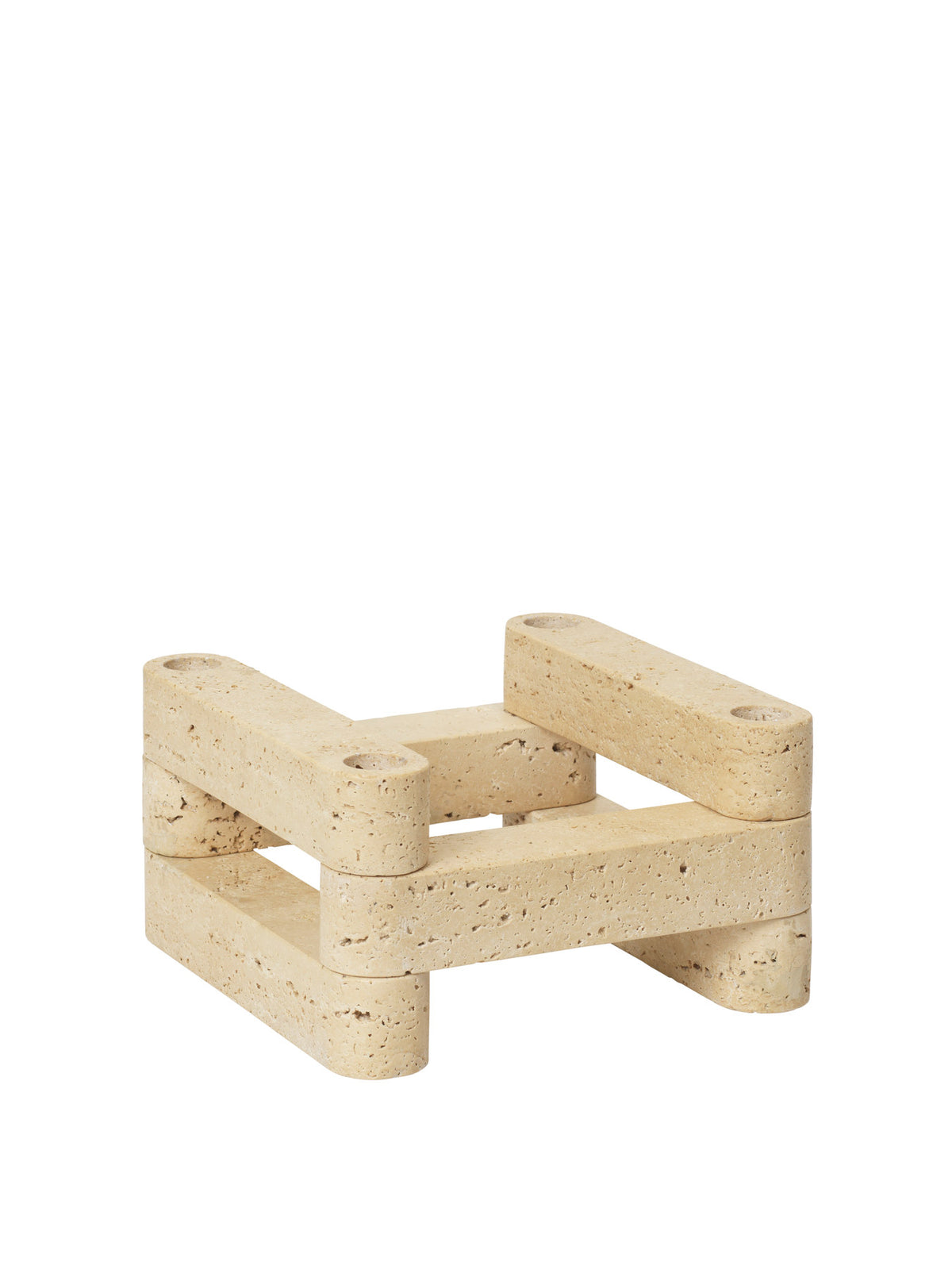 Newel Modular Kerzenhalteset in Travertin präsentiert im Onlineshop von KAQTU Design AG. Kerzenständer ist von Ferm Living