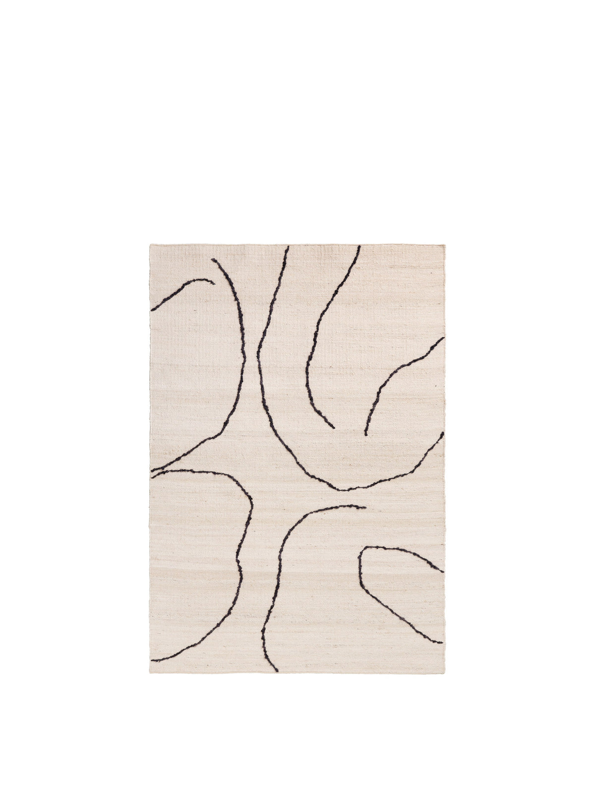 Gesso Jute Teppich 140 x 200 in Off-White/Dunkel Feige präsentiert im Onlineshop von KAQTU Design AG. Teppich ist von Ferm Living