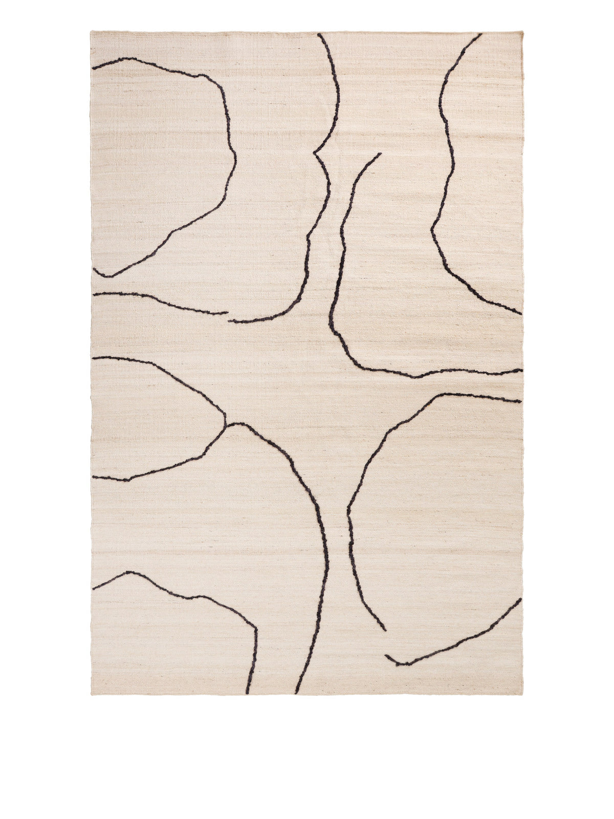 Gesso Jute Teppich 200 x 300 in Off-White/Dunkel Feige präsentiert im Onlineshop von KAQTU Design AG. Teppich ist von Ferm Living