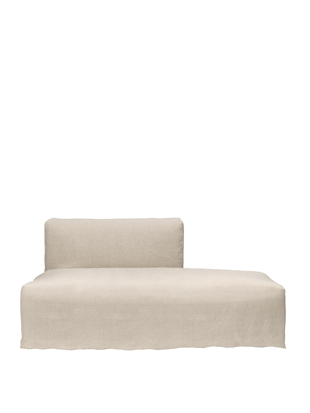 Modulares Sofa Catena Open End von Ferm Living, niedrig, mit weichen Rundungen und Absteppnähten