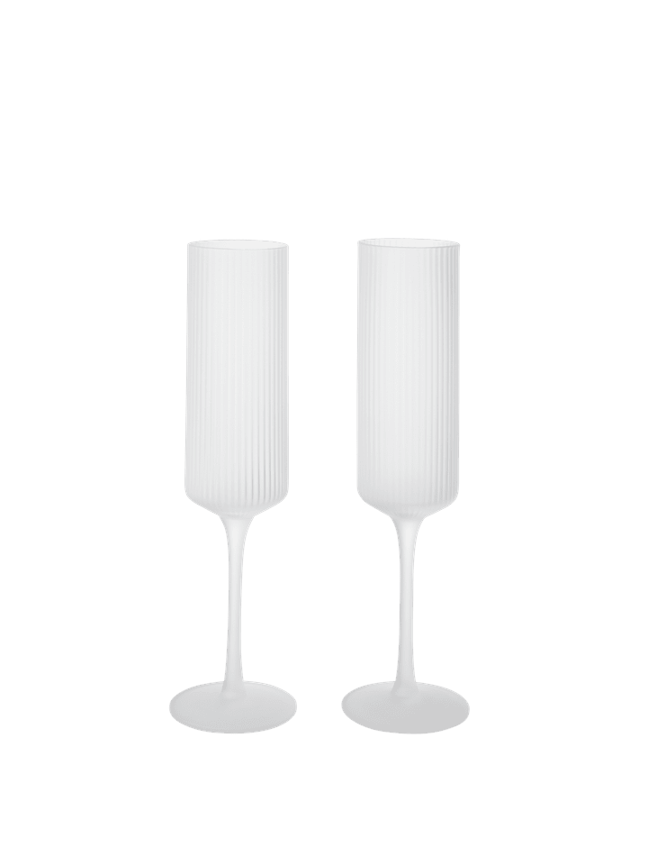 Ripple Champagnerflöten  Set aus 2  in Gefrostet präsentiert im Onlineshop von KAQTU Design AG. Kitchen ist von Ferm Living