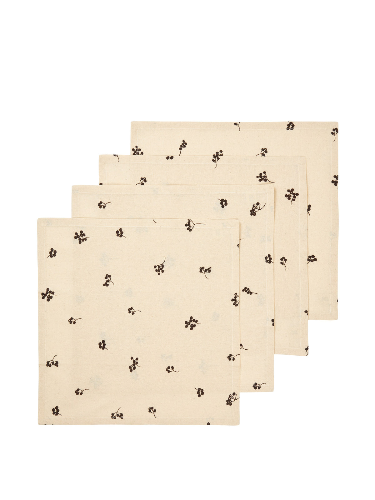 Baies Servietten  Set aus 4 in Natürliche/Dunkle Schokolade präsentiert im Onlineshop von KAQTU Design AG.  ist von Ferm Living