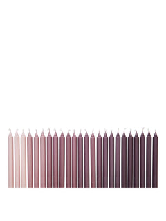 Set di 24 candele Ombre