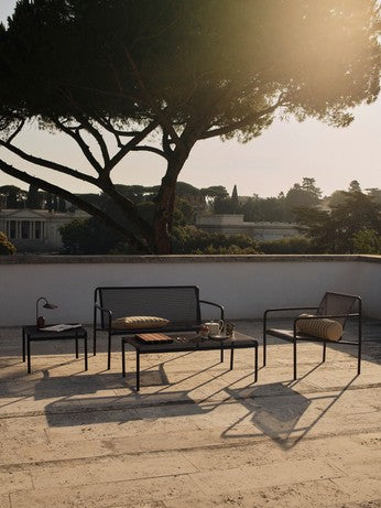 Rechteckiges Twill Kissen in stilvollem Cashmere/Schwarz von Ferm Living, ideal für eine schicke und einladende Wohnatmosphäre.
