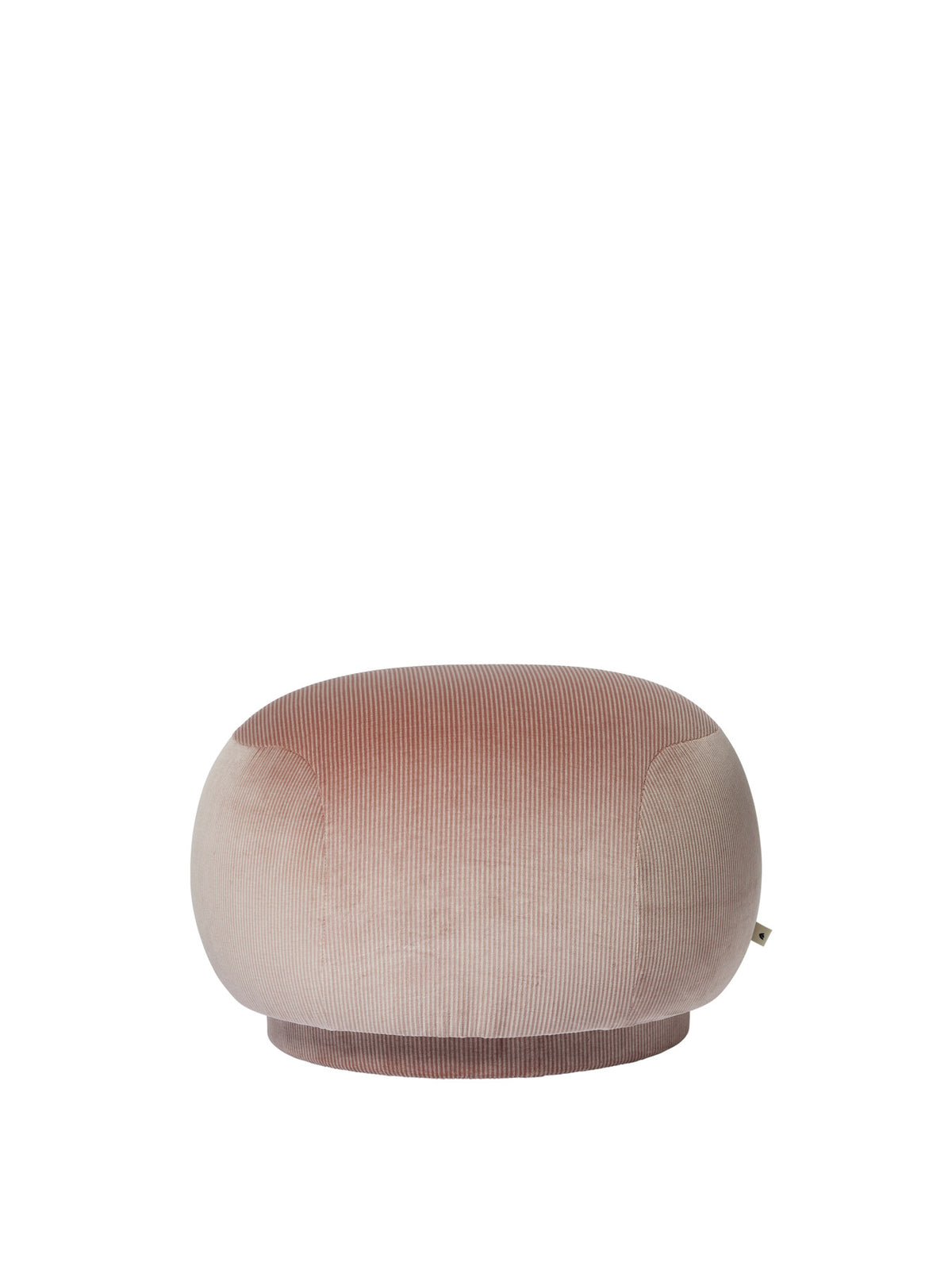 Runder Pouf Rico von Ferm Living mit weich wirkendem Bezug aus Bouclé-Stoff