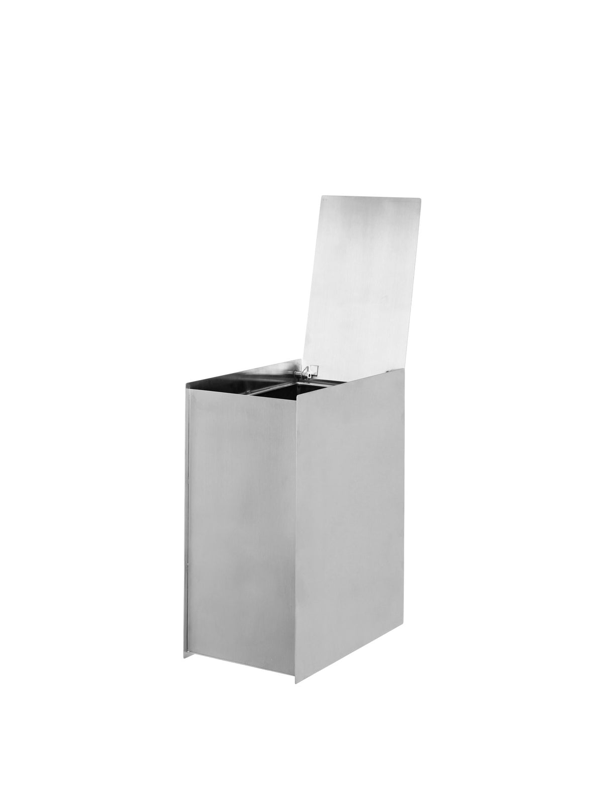 Sama Mülleimer von Ferm Living aus gebürstetem Edelstahl, geometrische Form, für das Badezimmer, Farbe Brushed Stainless Steel