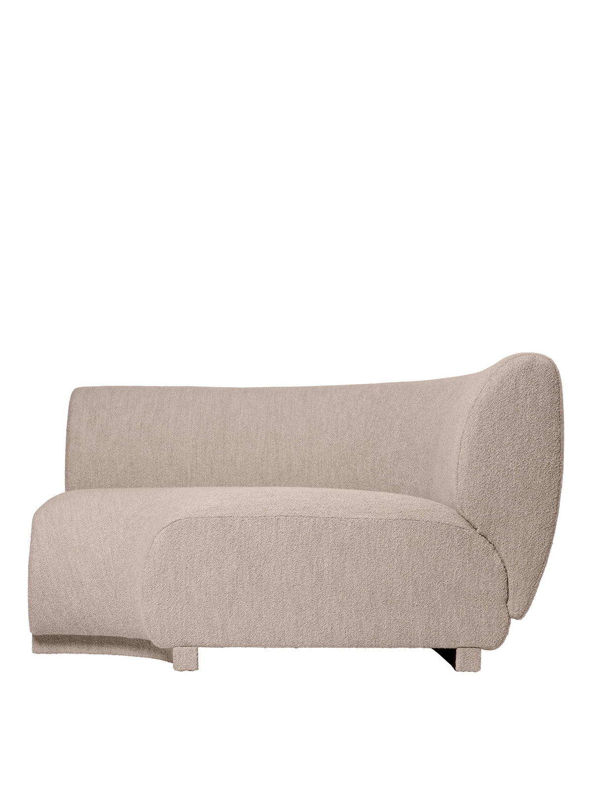 Rico Eckelement 90, modulares Sofa mit gerundeter Form und gepolstertem Stoffbezug