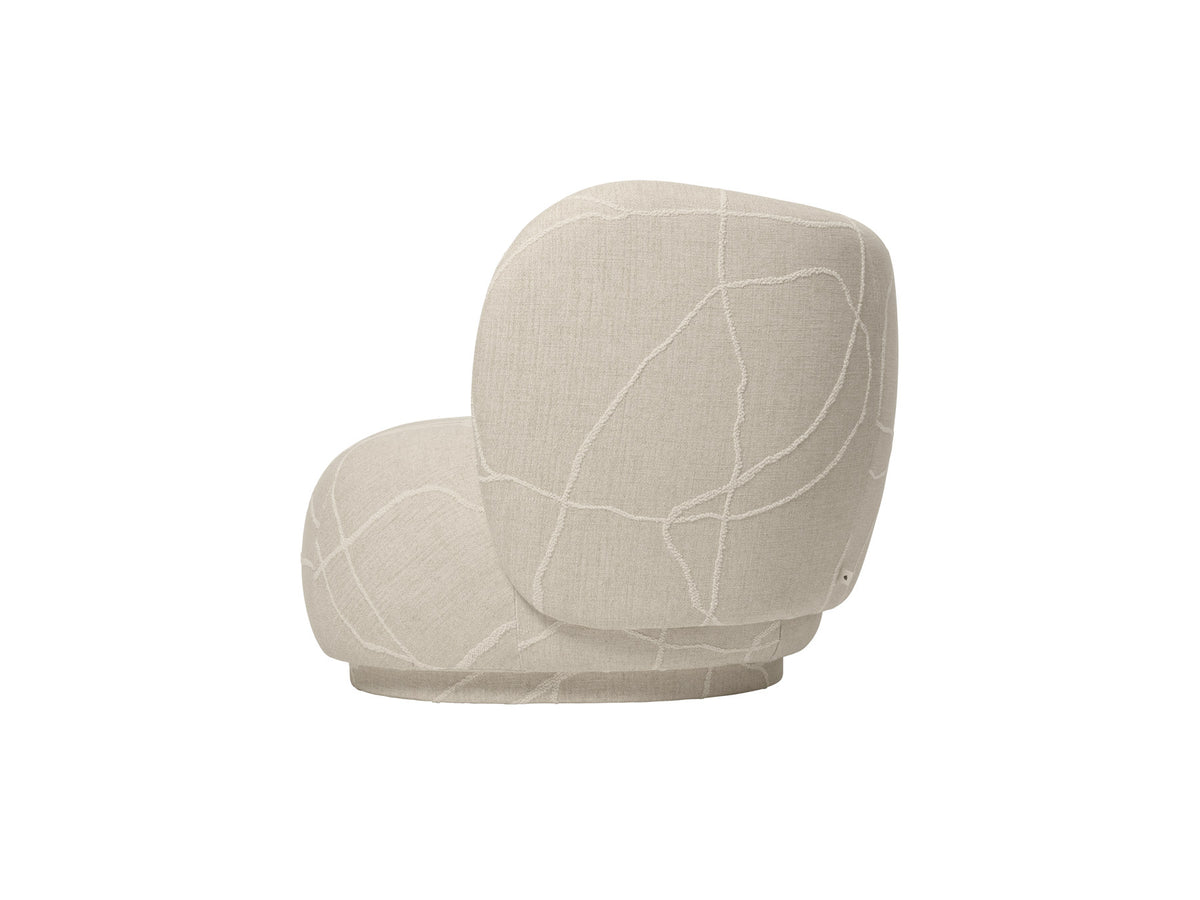Modulares Sofa Rico Armlehne rechts von Ferm Living mit gerundeter Form und gepolstertem Bezug