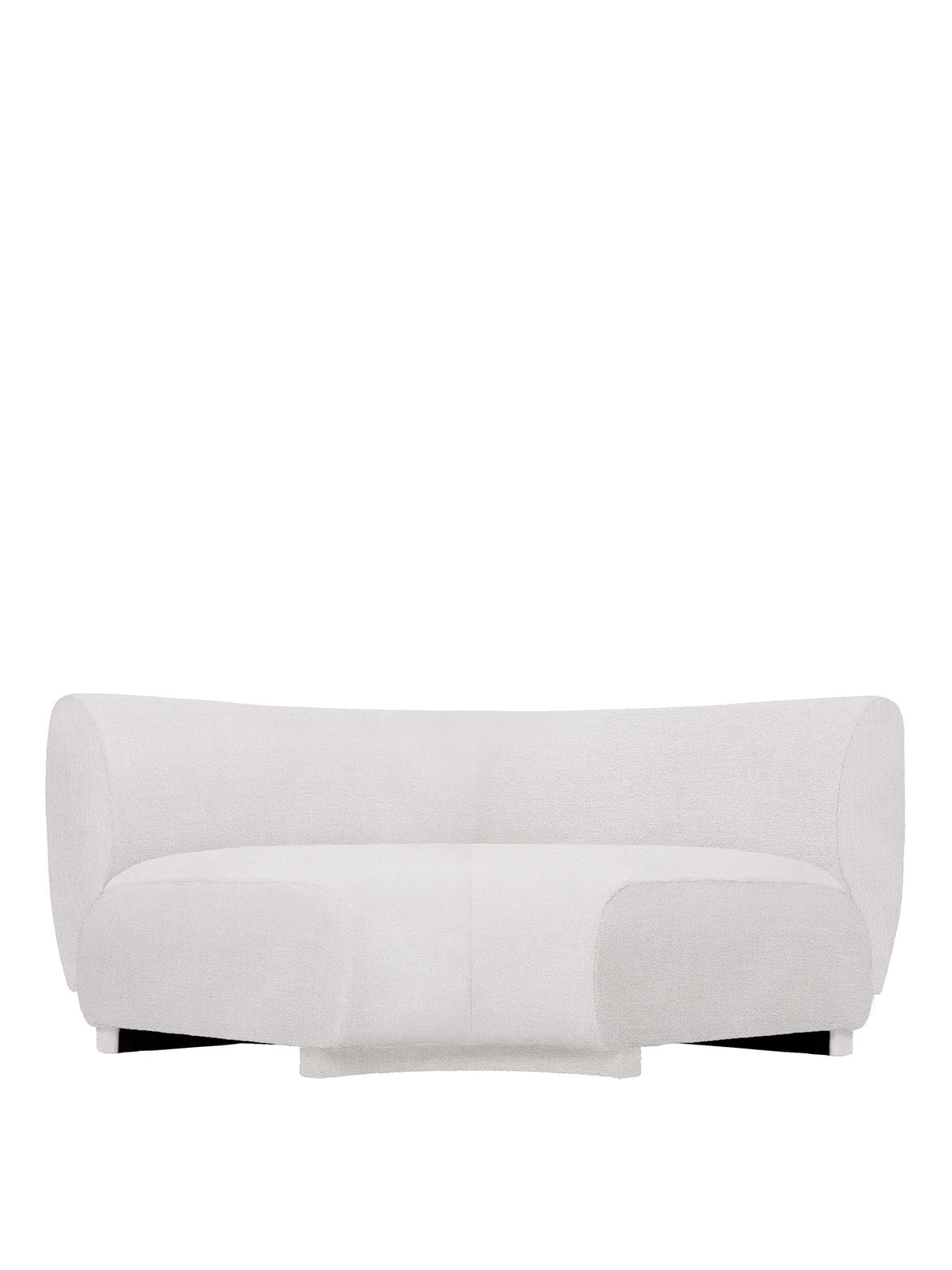 Rico Eckelement 90, modulares Sofa mit gerundeter Form und gepolstertem Stoffbezug