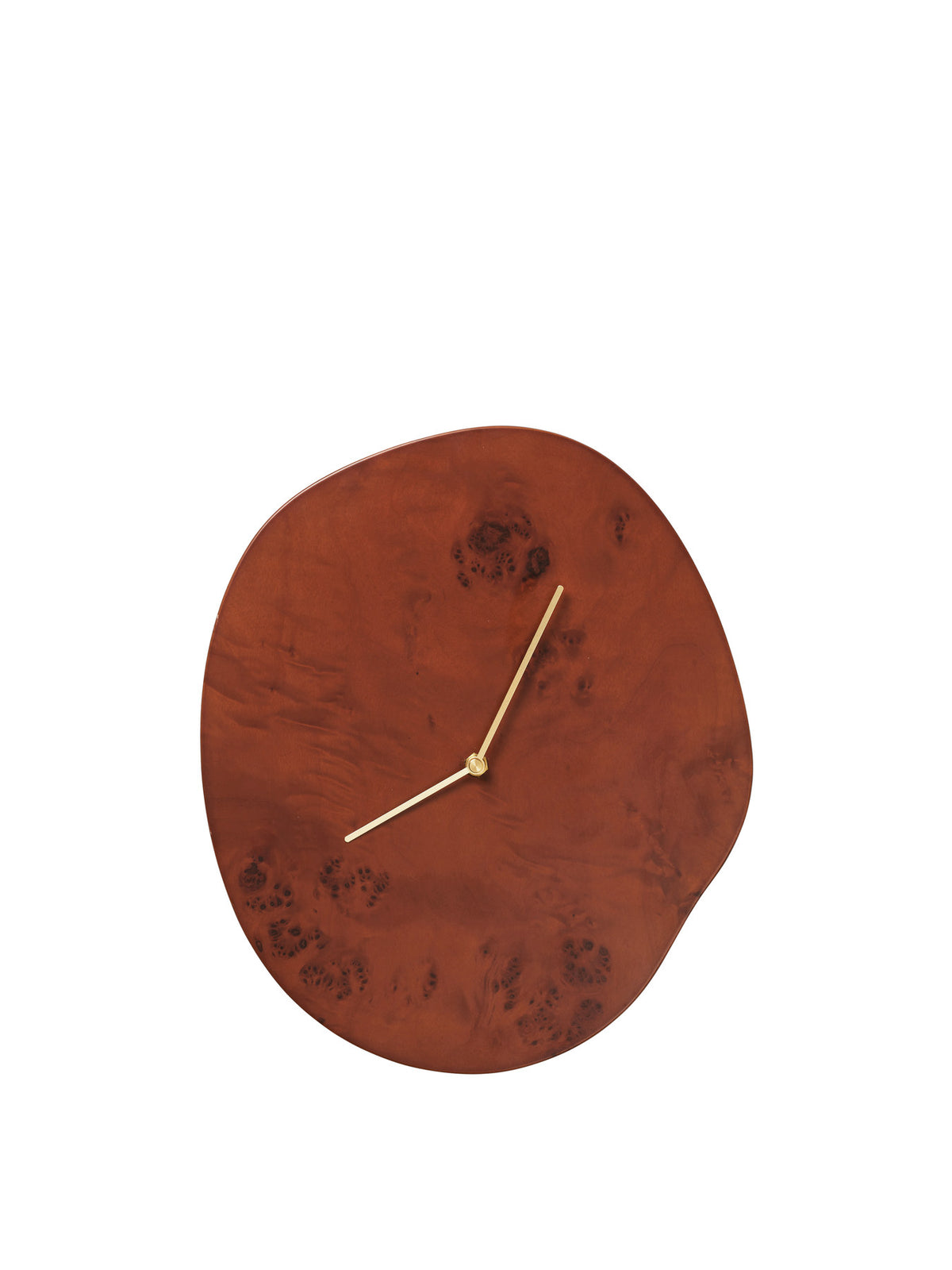 Melt Wall Clock in Dark Stained Burl präsentiert im Onlineshop von KAQTU Design AG. Wanduhr ist von Ferm Living
