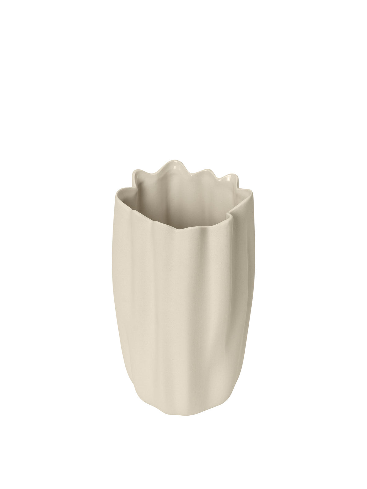 Nium Vase H23 in Off-White präsentiert im Onlineshop von KAQTU Design AG. Vase ist von Ferm Living