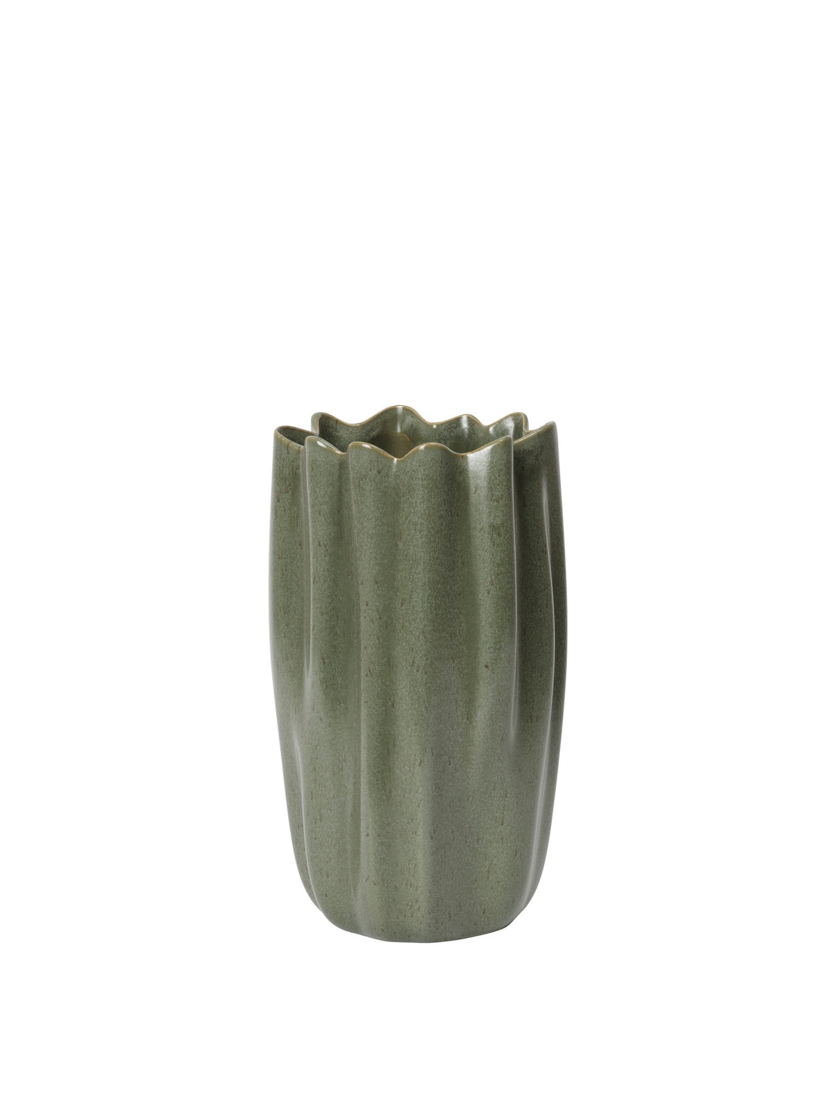 Nium Vase H23 in Dark Sage präsentiert im Onlineshop von KAQTU Design AG. Vase ist von Ferm Living