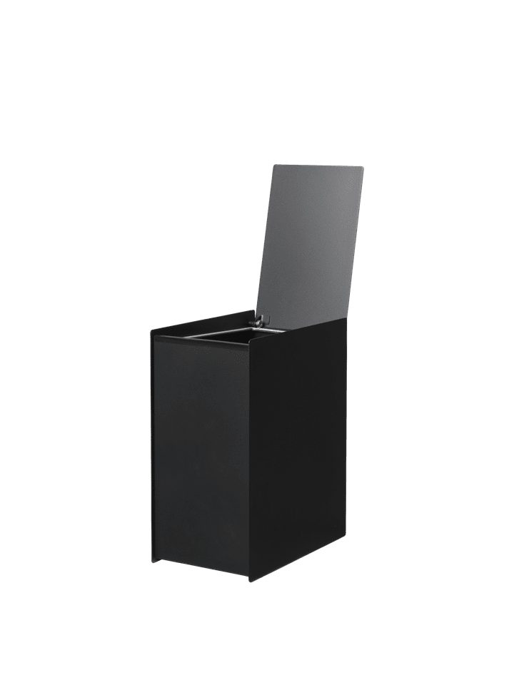 Stylischer und funktionaler Mülleimer Sama in Schwarz von Ferm Living, perfekt für zeitgemäße Innenräume und umweltbewusste Abfalltrennung.