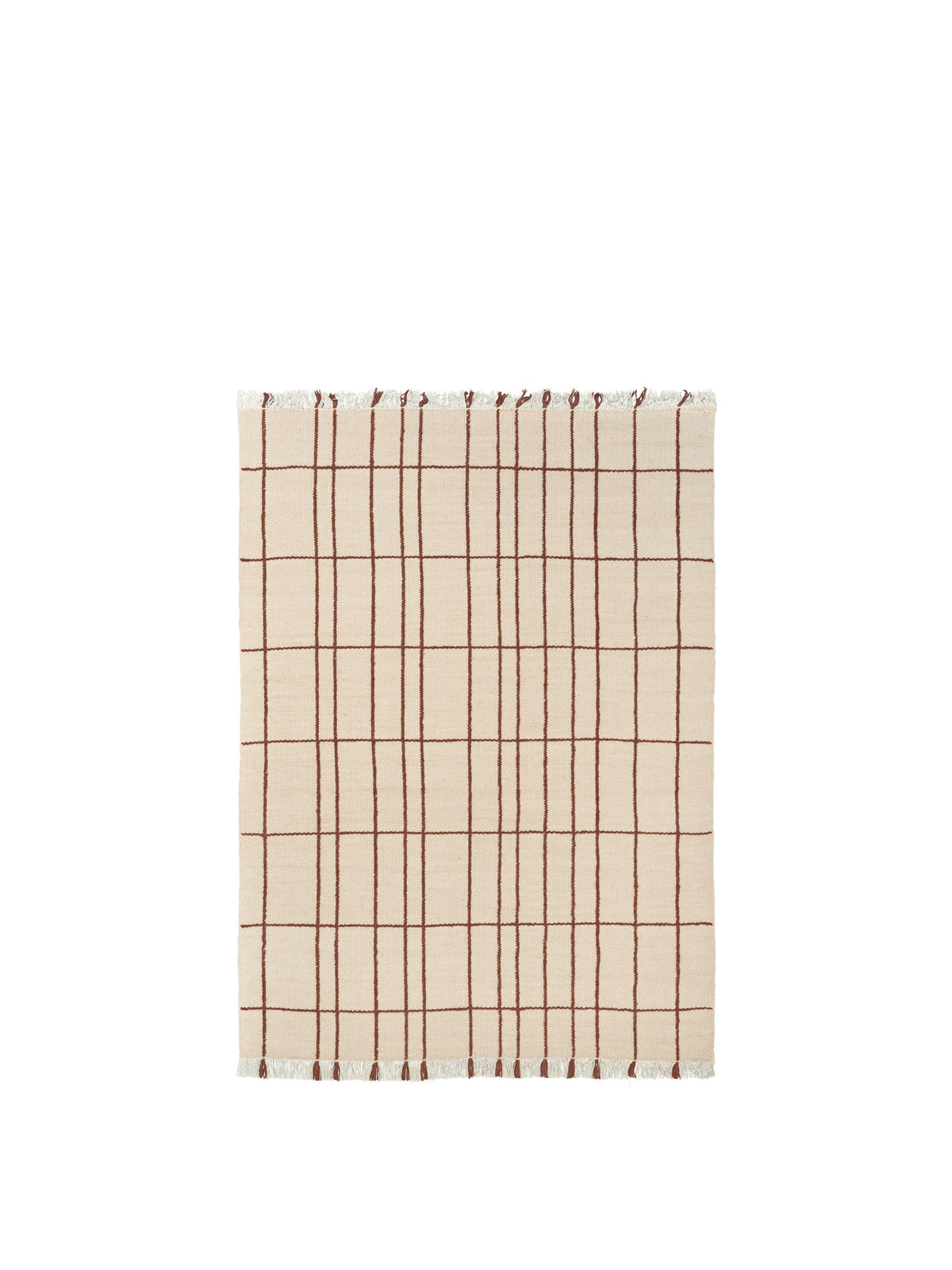 Sen Teppich 140 x 200 in Parchment/Chestnut präsentiert im Onlineshop von KAQTU Design AG. Teppich ist von Ferm Living