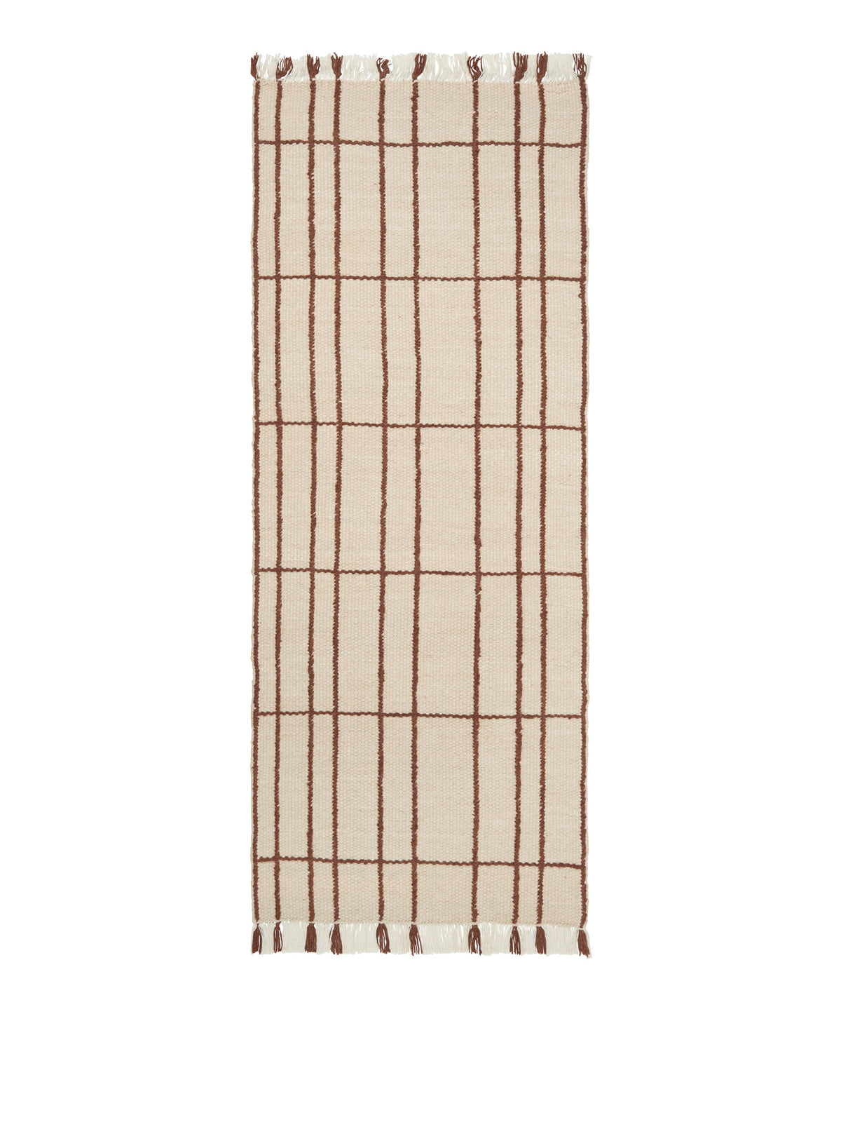 Sen Runner 80 x 200 in Parchment/Chestnut präsentiert im Onlineshop von KAQTU Design AG. Teppich ist von Ferm Living