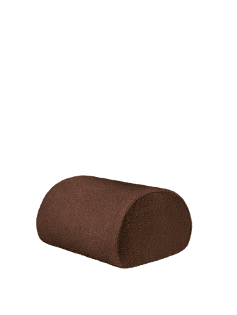 Bequemer Rouli Pouf in Chestnut Brown von Ferm Living, ideal für Garten und Terrasse, bietet Komfort und Stil für entspannte Momente im Freien.