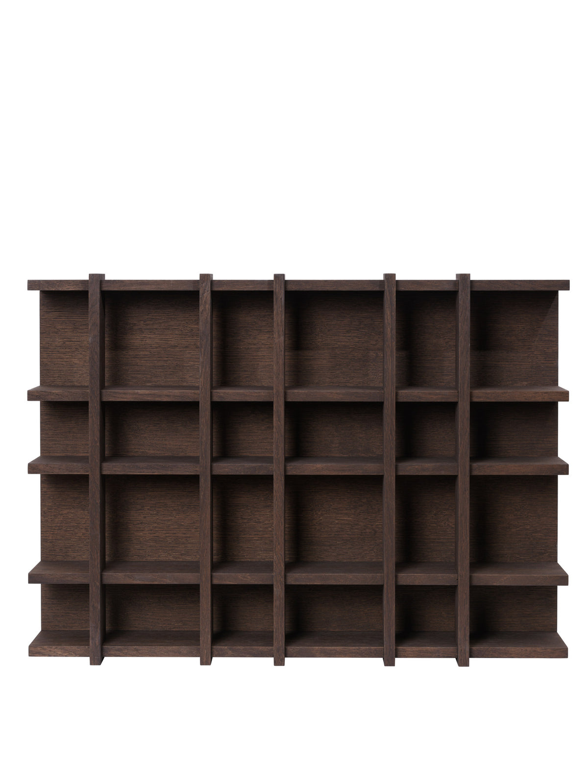 Tilem Wandregal 6x4 in Dunkel gebeizte Eiche präsentiert im Onlineshop von KAQTU Design AG. Wandregal ist von Ferm Living