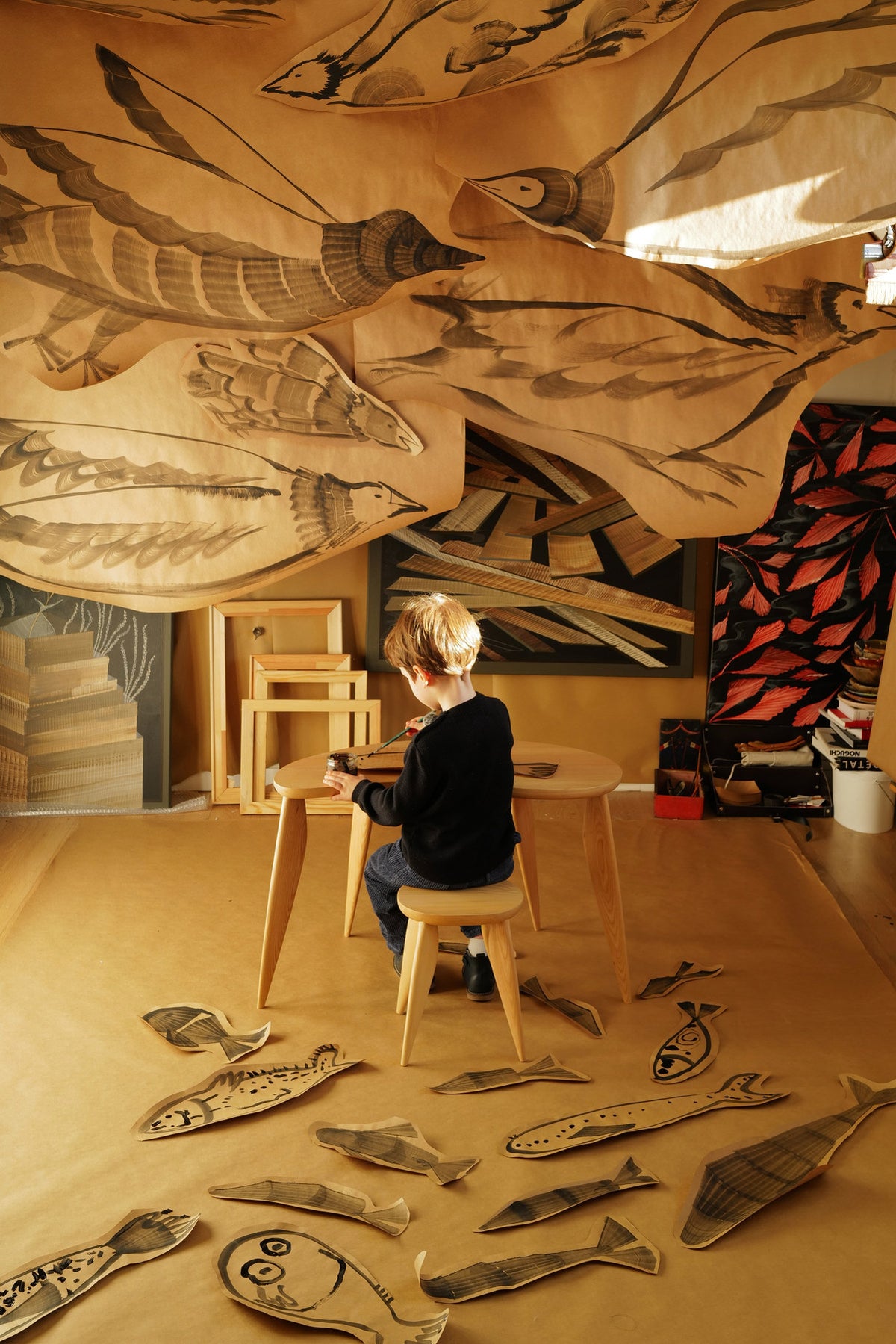 Feve Kids Hocker in Natural präsentiert im Onlineshop von KAQTU Design AG. Hocker ist von Ferm Living