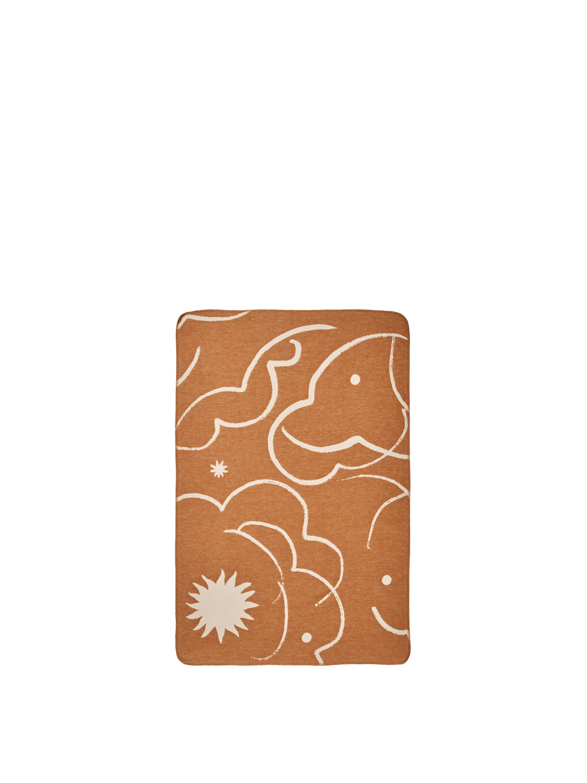 Skye Blanket Sienna/Parchment in Sienna/Parchment präsentiert im Onlineshop von KAQTU Design AG. Wolldecke ist von Ferm Living