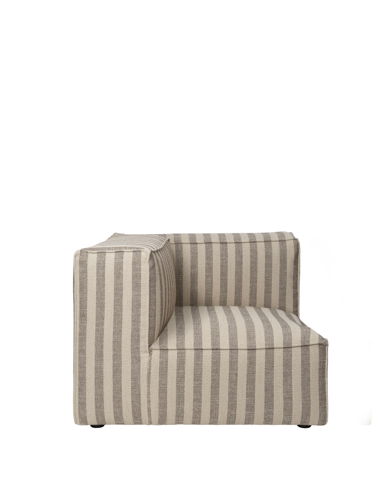 Catena Verbindungsecke, modulares Sofa mit gerundeter Form und Absteppnähten, Stoffbezug