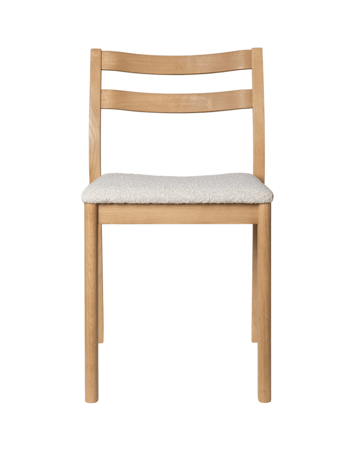 Boda Esszimmerstuhl Rugged Bouclé C/M Seat Upholstered  in Natural/Off-white präsentiert im Onlineshop von KAQTU Design AG. Stuhl ist von Ferm Living