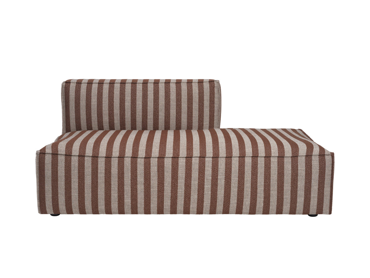 Modulares Sofa Catena Open End von Ferm Living, niedrig, mit weichen Rundungen und Absteppnähten