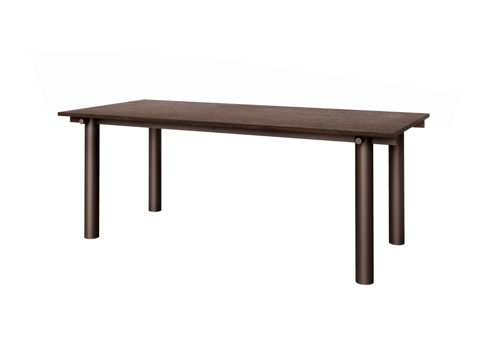 Eleganter Atura Esstisch aus dunkler Eiche, ideal für gemütliche Esszimmer und gesellige Abende, entworfen von Ferm Living.