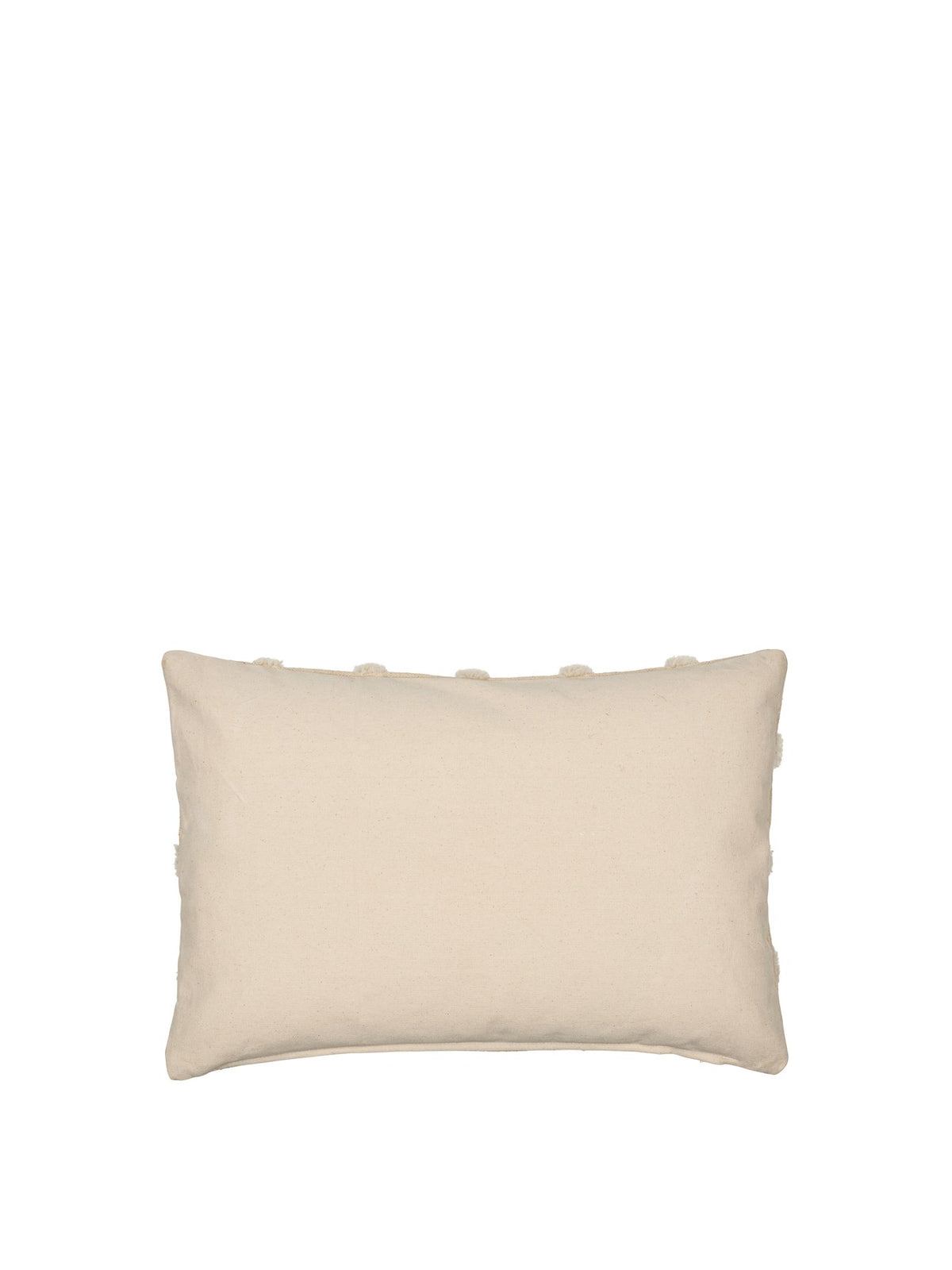 Rechteckiges Deko Kissen Norte Grid von Ferm Living in Off-White, handgetuftet aus Wolle und Baumwolle mit geometrischem Gittermuster.