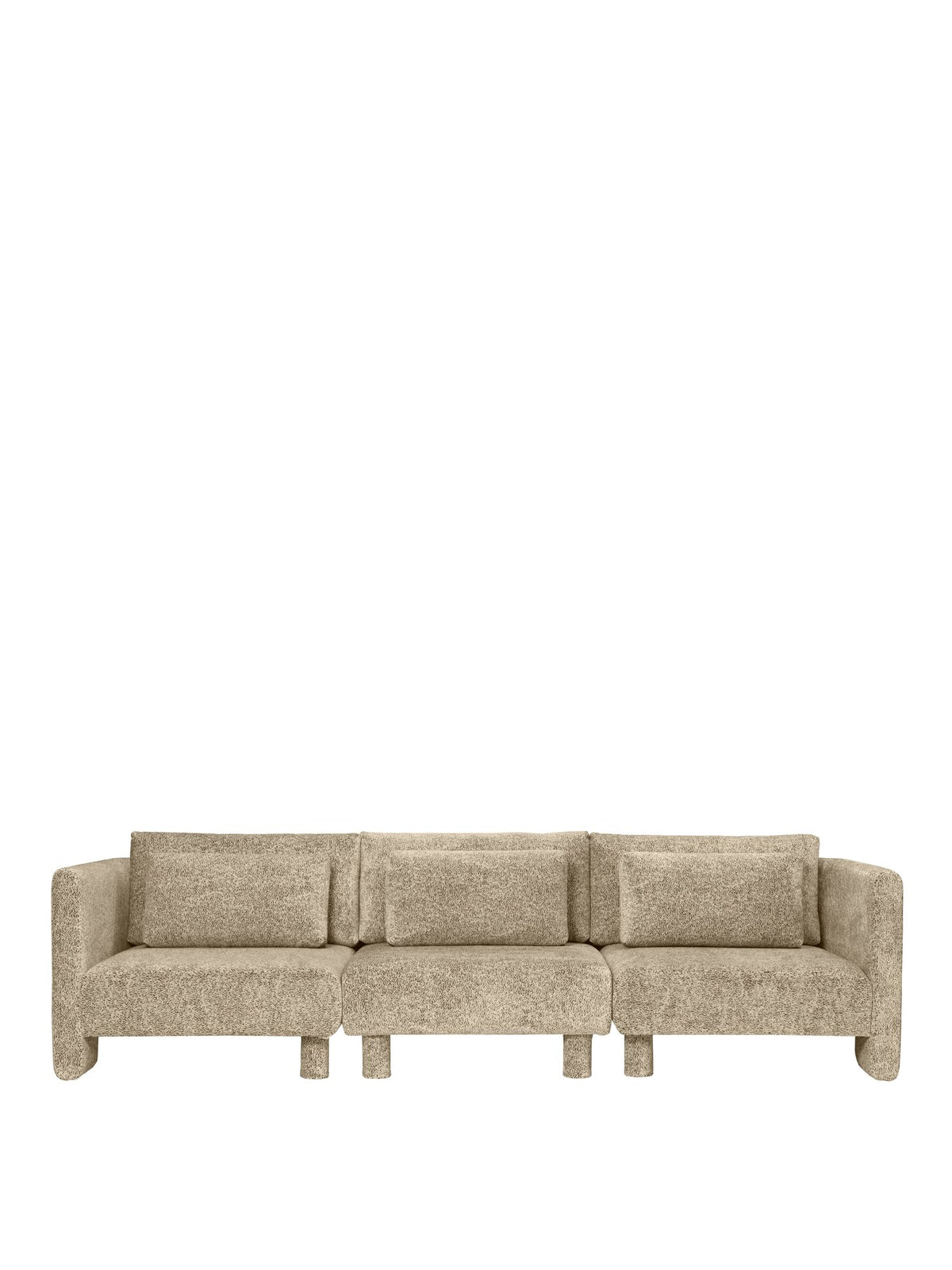 Produktbild der Dase Armlehne L in Poppy Samt Butter/Black von Ferm Living, Sofa-Zubehör mit Samtbezug und Holzbeinen aus Massivholz.