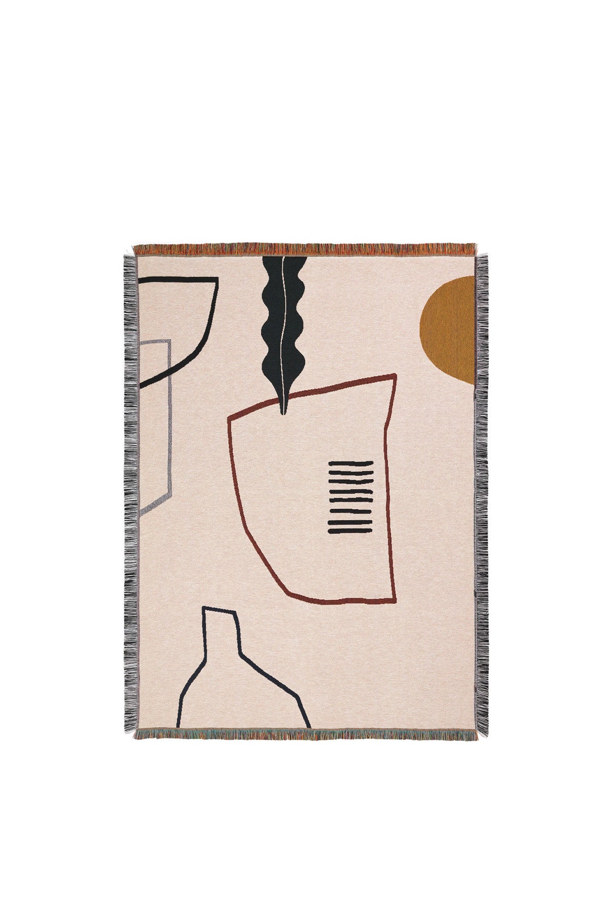 Mirage Decke in Cremeweiss präsentiert im Onlineshop von KAQTU Design AG. Wolldecke ist von Ferm Living