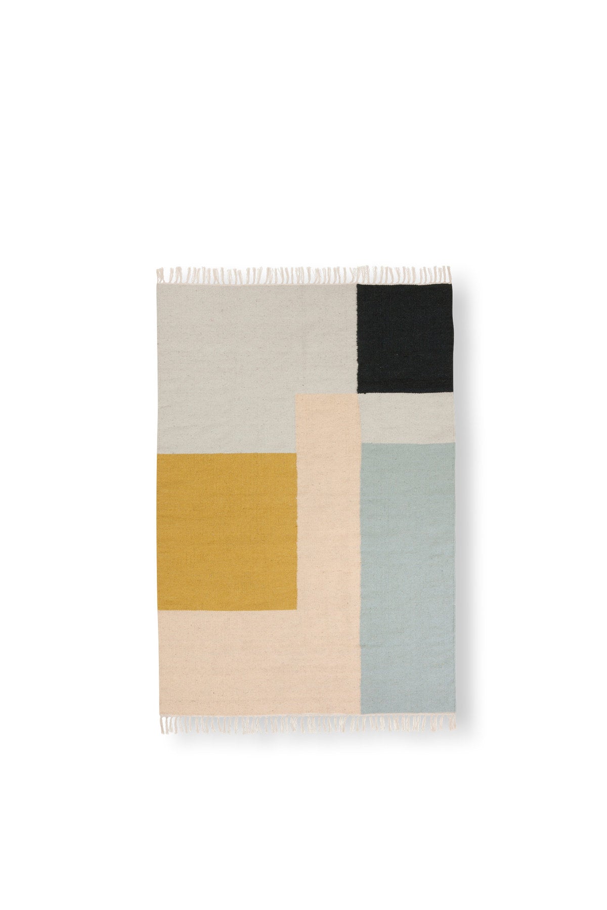 Kelim Teppich Squares in Mehrfarbig präsentiert im Onlineshop von KAQTU Design AG. Teppich ist von Ferm Living