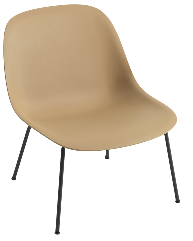 Fiber Lounge Sessel in Ocker / Schwarz präsentiert im Onlineshop von KAQTU Design AG. Sessel ist von Muuto